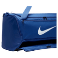 Detail view of the Nike Brasilia 9.5 Duffel Bag in Game Royal colourway, unisex model