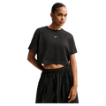 Main view of the Nike Classic Cropped Tee in Black colourway, women model