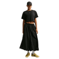 Front view of the Nike Classic Cropped Tee in Black colourway, women model