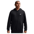 Main view of the Nike Club Fleece Hoodie in Back colourway, unisex model