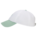 Side view of the Nike Club Cap in White and Steam colourway, unisex model