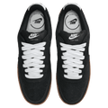 Top view of the Nike Court Vision Low FL Shoes in Black and White colourway, unisex model