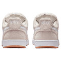 Back view of the Nike Court Vision Low FL Shoes in Light Orewood Brown colourway, unisex model