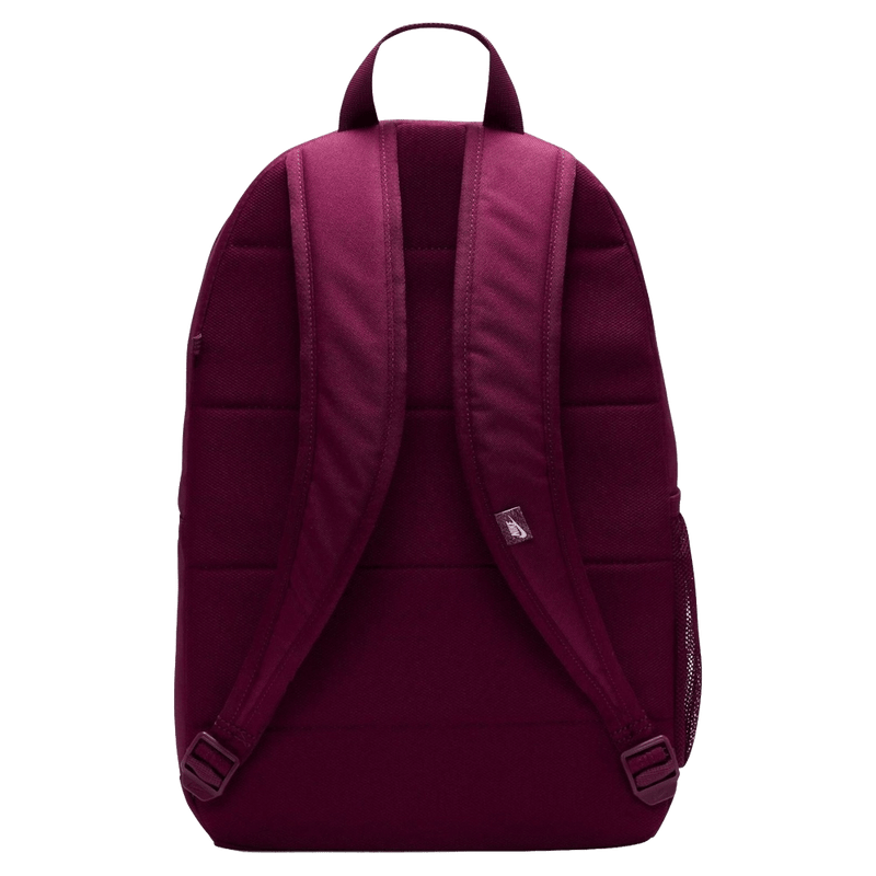 Back view of the Nike Elemental Backpack in Bordeaux colourway, kids model