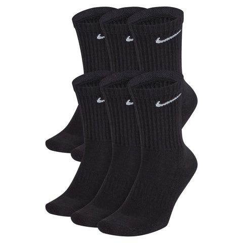Left side image of the Everyday Cushioned Comfort Crew Socks in Black