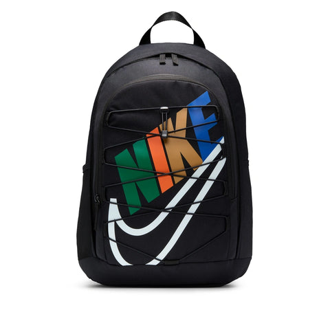 Front image of the Hayward Backpack in Black Multi White