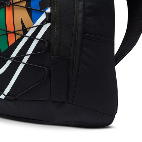 Lower Detail of the Hayward Backpack in Black Multi White