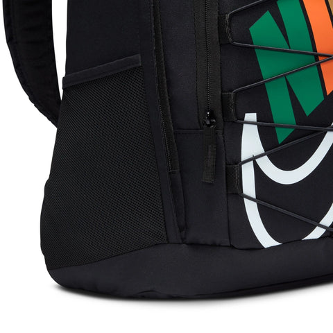 Lower Detail of the Hayward Backpack in Black Multi White