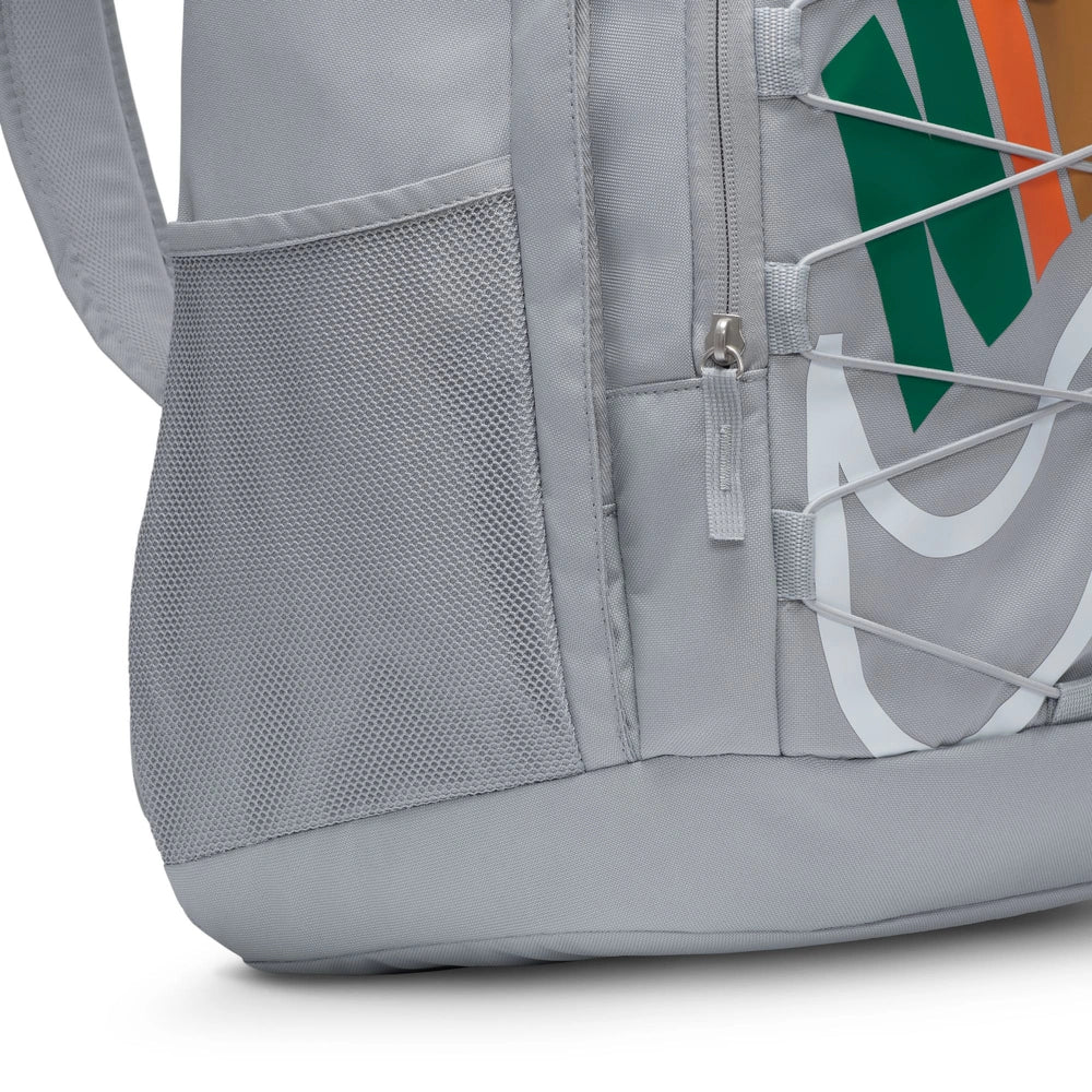 Lower Detail of the Hayward Backpack in Wolf Grey Multi White