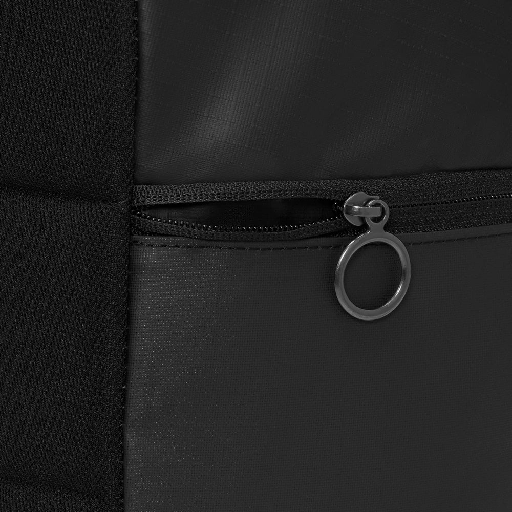 Image of the front slip pocket on the Heritage Backpack - Winterized Eugene in Black