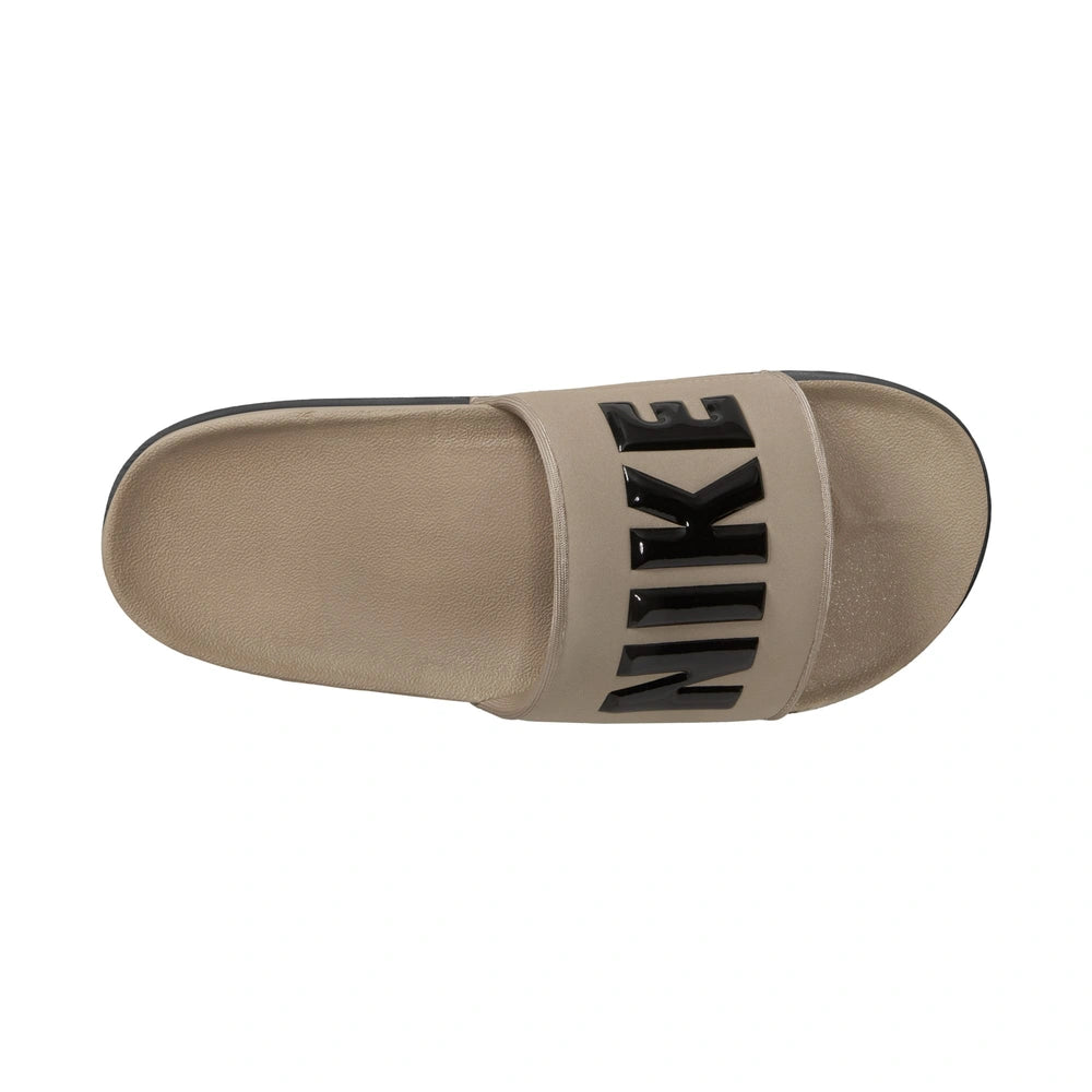 Above image of a single of Nike Offcourt Slides in Khaki Black Black