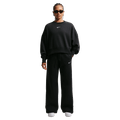 Front view of the Nike Phoenix Fleece Sweatpants in Black colourway, women model
