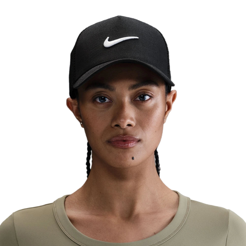 Front image of the Nike Rise Cap on a women in Black