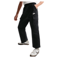 Main view of the Nike Sportswear Club Woven Cargo Pants in Black and White colourway, kids model