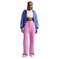 Front view of the Nike Sportswear Phoenix Fleece Full-Zip Cropped Hoodie in Hydrogen Blue colourway, women model