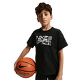 Main view of the Nike Sportswear Tee in Black colourway, kids model
