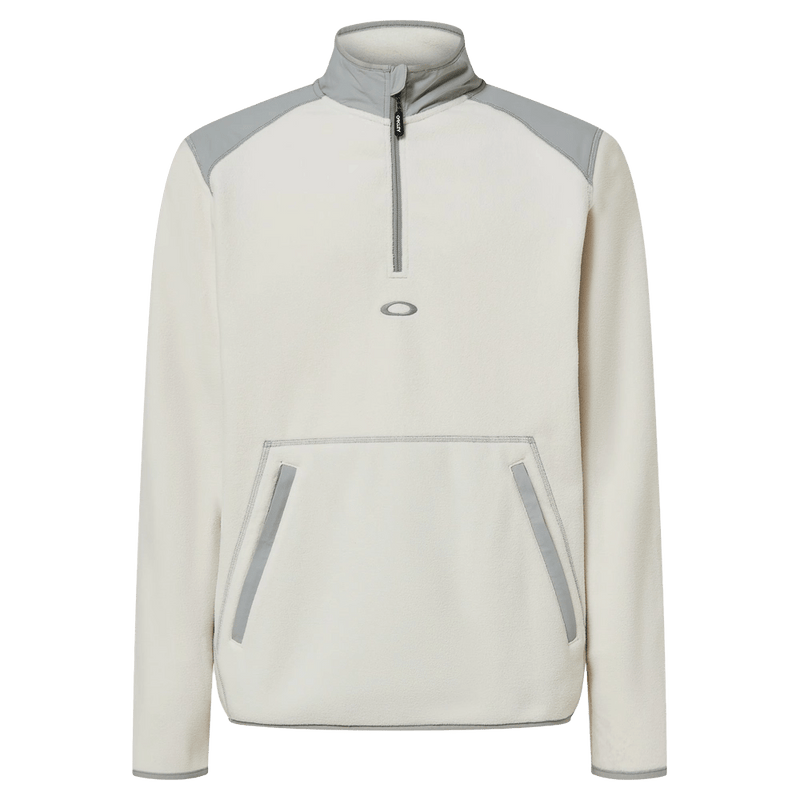 Main view of the Oakley Butter Tech Fleece in Mist and Cement colourway, men's model
