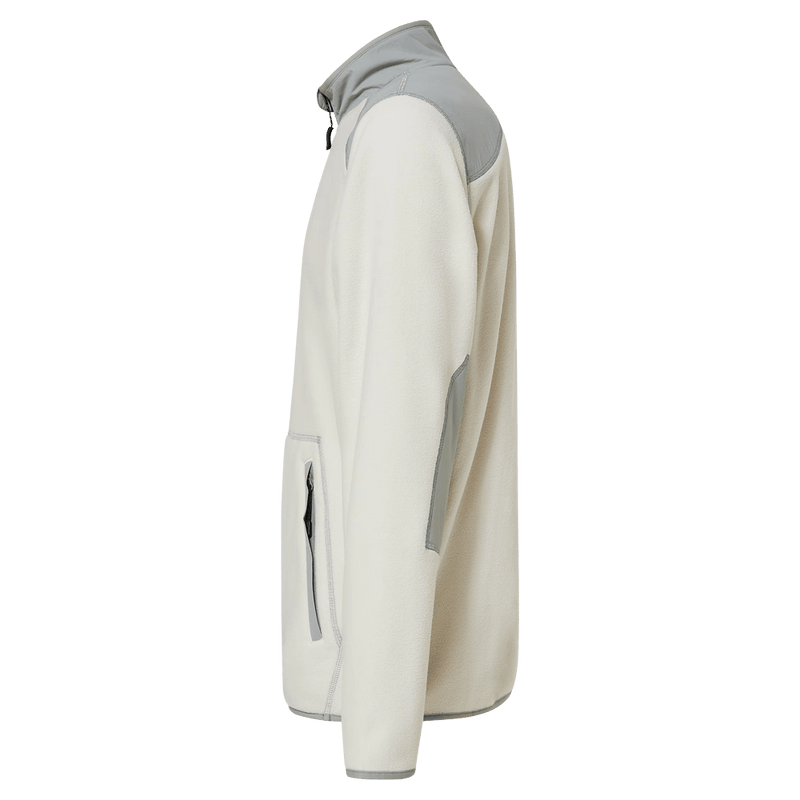 Side view of the Oakley Butter Tech Fleece in Mist and Cement colourway, men's model