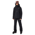 Front view of the Oakley Canopy Insulated Jacket in Blackout colourway, women model