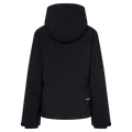Back view of the Oakley Canopy Insulated Jacket in Blackout colourway, women model