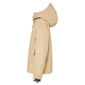 Side view of the Oakley Canopy Insulated Jacket in Pebble colourway, women model
