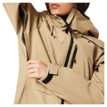 Vents view of the Oakley Canopy Insulated Jacket in Pebble colourway, women model