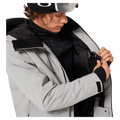 Inside pocket view of the Oakley Canopy Insulated Ski Jacket in Cement colourway, men's model