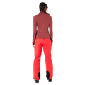 Back view of the Oakley Canopy Insulated Ski Pants in HIBISCUS RED colourway, women model