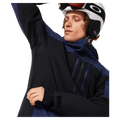 Vents view of the Oakley Canopy Pro Insulated Ski Jacket in ABYSS and BLACK colourway, men's model