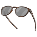 Alternative view of the Oakley Latch Sunglasses in Matte Brown Tortoise, Black lens, unisex model
