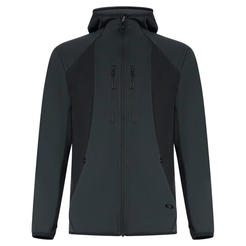Main view of the Oakley Drift Tech Fleece Hoodie in Black colourway, men's model