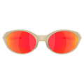 Front view of the Oakley Eye Jacket Redux Sunglasses in Sandstorm, Prizm Ruby lens, unisex model