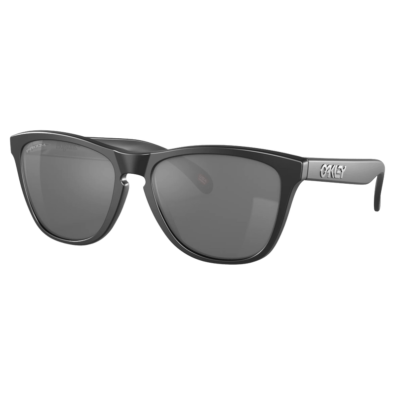 Main view of the Oakley Frogskin Sunglasses in Matte Black colourway, unisex's model