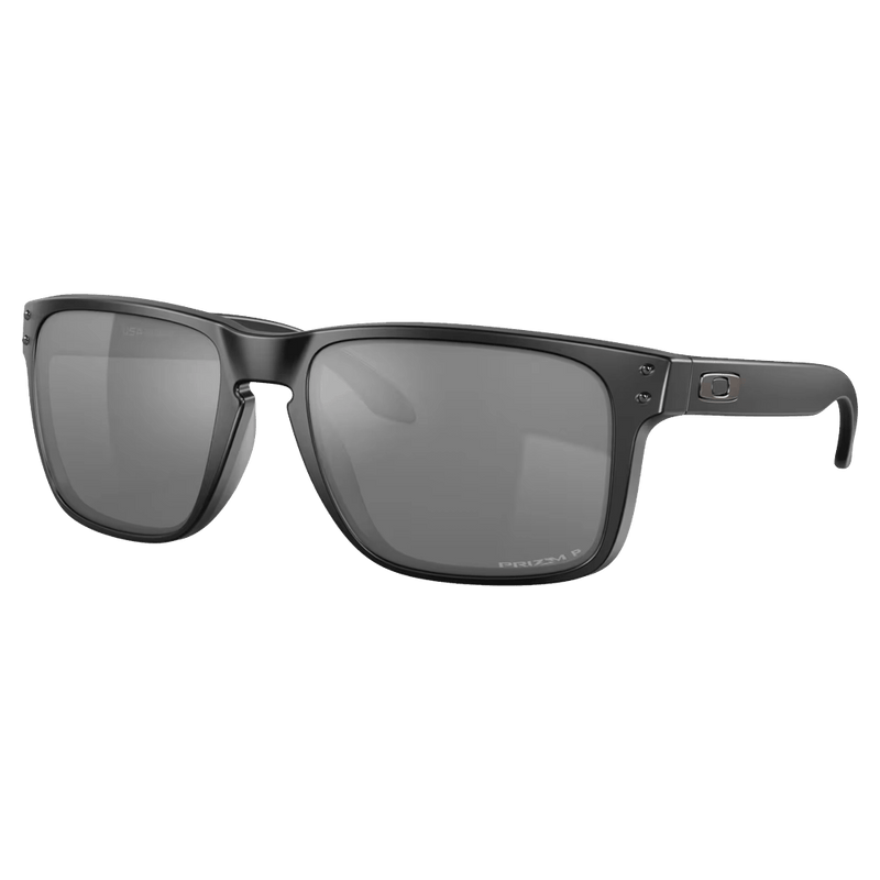 Main view of the Oakley Holbrook Sunglasses in Matte Black, Prizm Black Polarised lens, unisex model