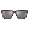 Front view of the Oakley Holbrook Sunglasses in Matte Brown Tortoise, Prizm Black lens, unisex model