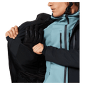 Inside pocket view of the Oakley Kendall Rc Shell 2.0 Ski Jacket in Blackout colourway, men's model