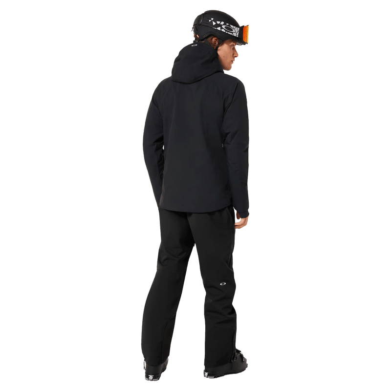 Back view of the Oakley Kendall Rc Shell 2.0 Ski Jacket in Blackout colourway, men's model