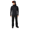 Front full-body view of the Oakley Kendall Rc Shell 2.0 Ski Jacket in Blackout colourway, men's model