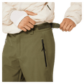 Waist view of the Oakley Kendall Rc Shell Ski Pants in Army Green colourway, men's model