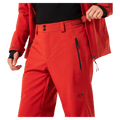 Waist view of the Oakley Kendall Rc Shell Ski Pants in Red Flame colourway, men's model