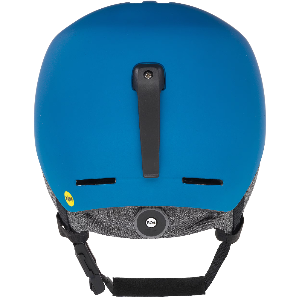 Back view of Oakley Mod 1 snow Helmet in Poseidon featuring Mip protection, BOA fit system and magnetic fidlock