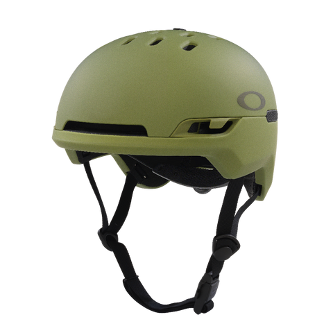 Oakley MOD BC snow Helmet in Matte Fern and Dark Brush featuring featuring MIPS proteciton, BOA fit system, hidden hat bottom, front fixed vents, active vents