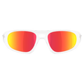 Front view of the Oakley Neogotma Sunglasses in Matte Clear colourway, unisex's model