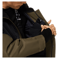 Pockets view of the Oakley Range Rc 2.0 Ski Jacket in Army Green colourway, men's model