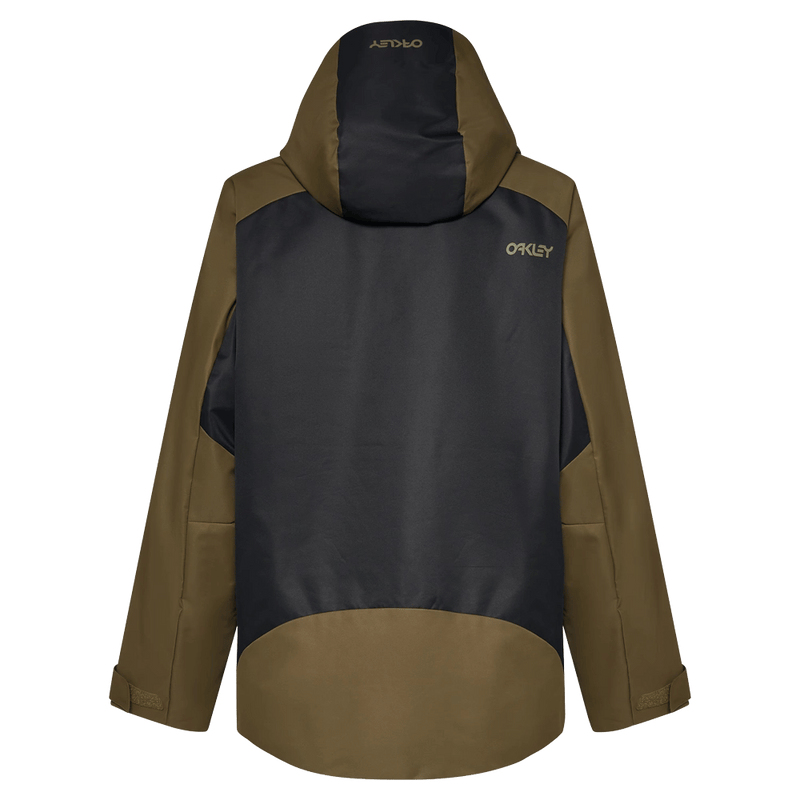 Back view of the Oakley Range Rc 2.0 Ski Jacket in Army Green colourway, men's model