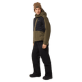 Full-body view of the Oakley Range Rc 2.0 Ski Jacket in Army Green colourway, men's model