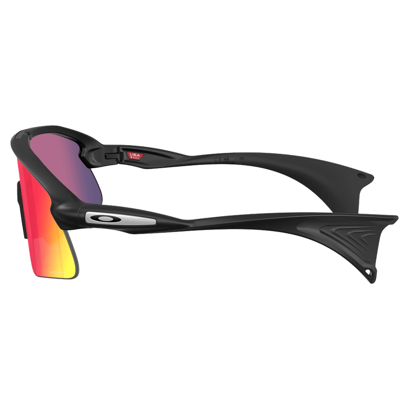 Side view of the Oakley Stunt Devil Sunglasses in Matte Black colourway, unisex's model