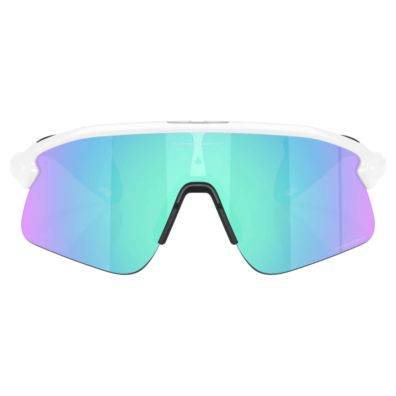 Front view of the Oakley Stunt Devil Sunglasses in Matte White colourway, unisex's model