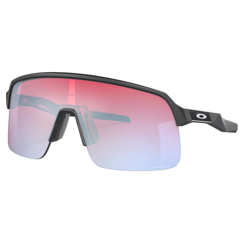 Main view of the Oakley Sutro Lite Sunglasses in Matte Carbon, Prizm Snow Sapphire lens, unisex model