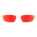 Front view of the Oakley Terraforma Sunglasses in Matte Clear colourway, unisex's model